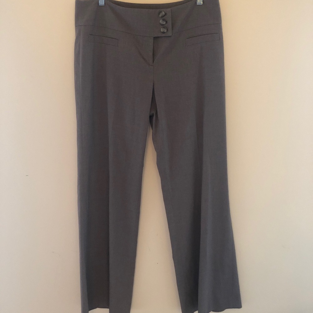 Tan Curvy Signature wide leg trousers